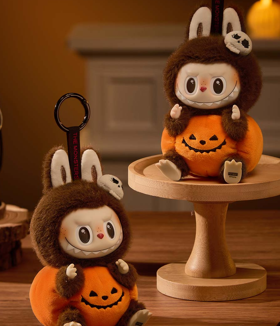 Happy Halloween Party Series-Sitting Pumpkin Vinyl Plush Pendant