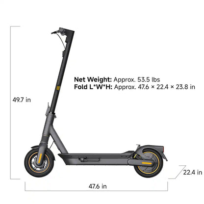Segway - Max G2 Electric Kick Scooter Foldable w/ 43 Mile Range and 22 MPH Max Speed